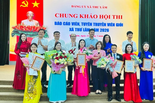 Chung khảo Hội thi Báo cáo viên, tuyên truyền viên giỏi xã Thư Lâm 2026