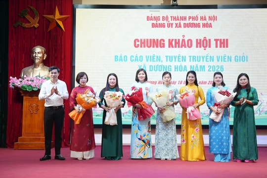 Xã Dương Hòa tổ chức Hội thi báo cáo viên, tuyên truyền viên giỏi