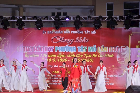 17 thí sinh tranh tài tại Chung khảo “Giọng hát hay” phường Tây Mỗ