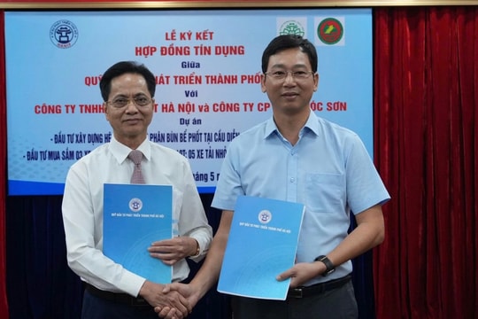Hà Nội: Ký hợp đồng tài trợ dự án xử lý phân bùn Cầu Diễn