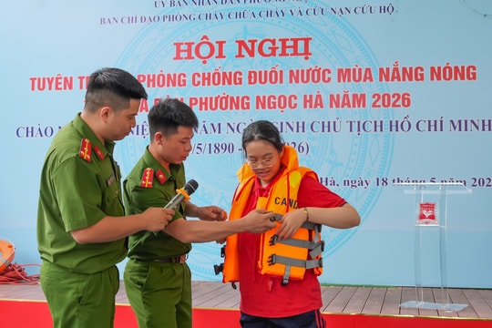 Phường Ngọc Hà tuyên truyền phòng chống đuối nước mùa hè cho học sinh