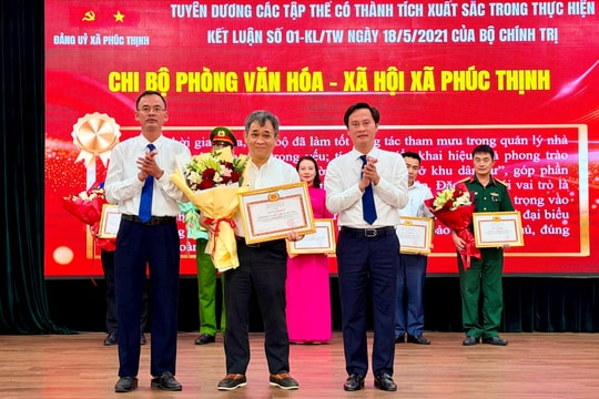 Xã Phúc Thịnh đẩy mạnh học tập và làm theo Bác gắn với chuyển đổi số, cải cách hành chính