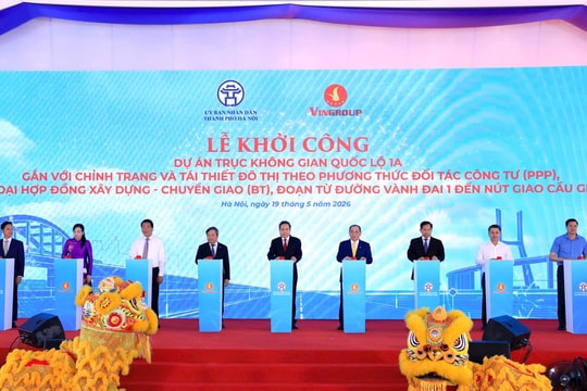 Hà Nội khởi công Dự án trục không gian Quốc lộ 1A với tổng vốn đầu tư gần 162.000 tỷ đồng