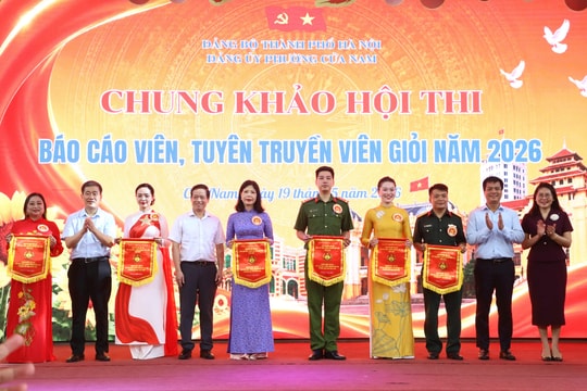 Chung khảo Hội thi “Báo cáo viên, tuyên truyền viên giỏi” phường Cửa Nam năm 2026