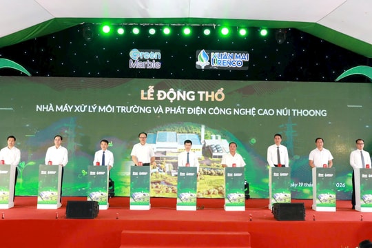 Hà Nội động thổ Nhà máy điện rác Núi Thoong với tổng vốn đầu tư khoảng 5.250 tỷ đồng