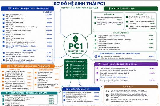 Ngoài xây lắp và năng lượng, hệ sinh thái đa ngành của PC1 lớn cỡ nào?