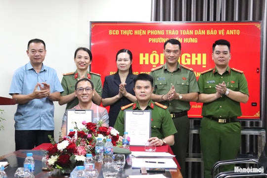 Công an phường Kiến Hưng phát động phong trào toàn dân bảo vệ an ninh Tổ quốc