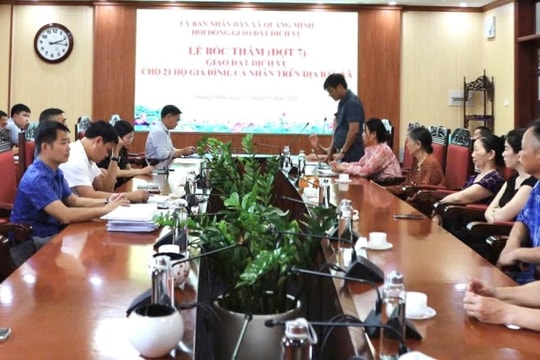 Xã Quang Minh: Bốc thăm nhận đất dịch vụ đợt 7 bảo đảm công khai, minh bạch