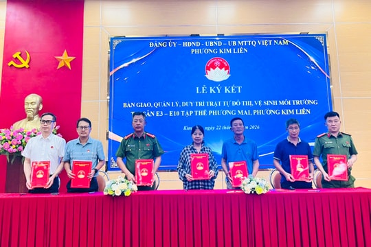 Phường Kim Liên tăng cường giải pháp về bảo đảm trật tự đô thị