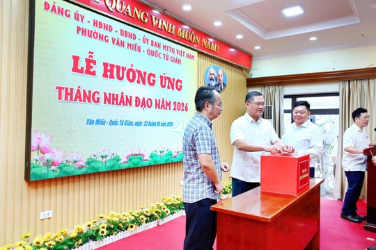 Phường Văn Miếu - Quốc Tử Giám hưởng ứng tháng Nhân đạo năm 2026