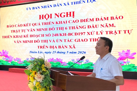 Xã Thiên Lộc: Kiên quyết xử lý vi phạm trật tự đô thị