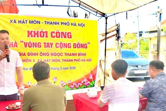 Xã Hát Môn khởi công xây dựng nhà “Vòng tay cộng đồng” năm 2026