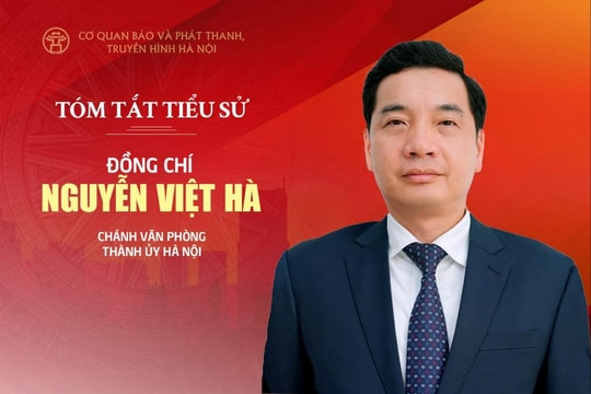 Tóm tắt tiểu sử Chánh Văn phòng Thành ủy Hà Nội Nguyễn Việt Hà