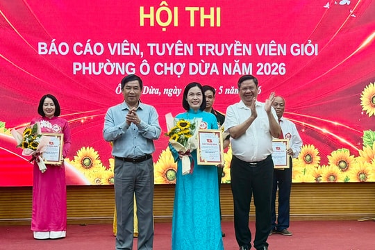 Phường Ô Chợ Dừa: 7 thí sinh tranh tài tại chung khảo Hội thi báo cáo viên