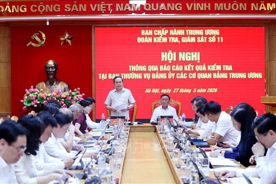 Hội nghị thông qua dự thảo Báo cáo kết quả kiểm tra tại Ban Thường vụ Đảng uỷ các cơ quan Đảng Trung ương