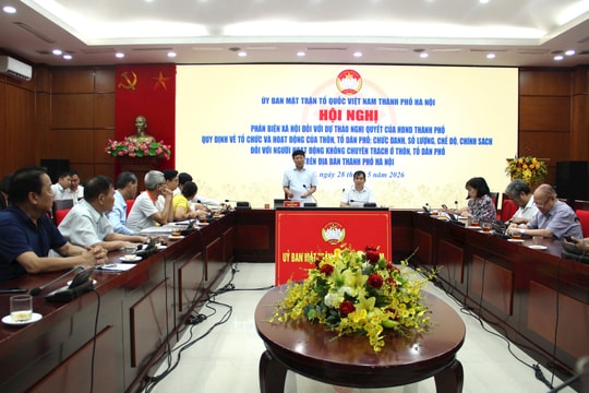 Hà Nội: Phản biện dự thảo Nghị quyết về tổ chức và hoạt động của thôn, tổ dân phố
