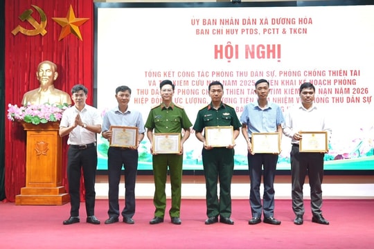 Xã Dương Hòa: Chủ động các phương án phòng thủ dân sự, phòng chống thiên tai năm 2026