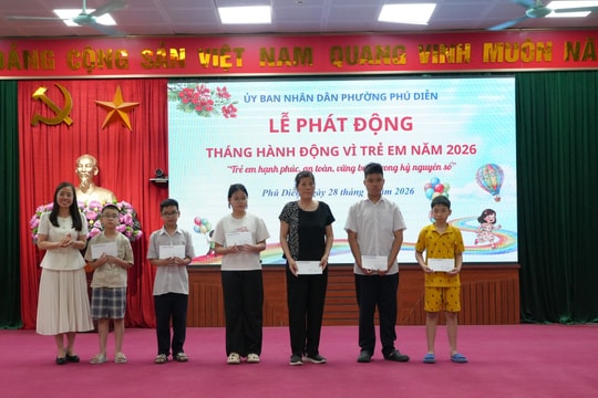 Phường Phú Diễn phát động Tháng hành động vì trẻ em năm 2026