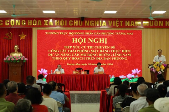 Dự án mở rộng đường Lĩnh Nam: Bàn giao mặt bằng chậm nhất vào 15-6