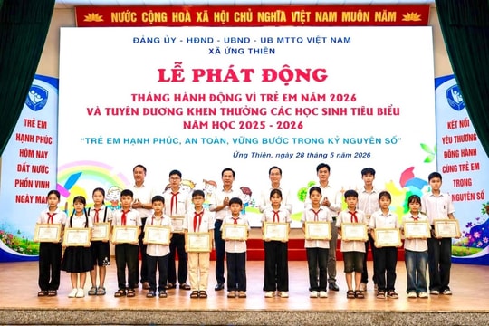 Ứng Thiên lan tỏa yêu thương trong Tháng hành động vì trẻ em 2026