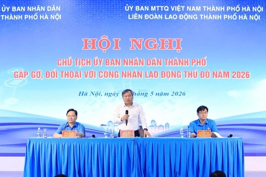 Chủ tịch UBND TP Hà Nội Vũ Đại Thắng gặp gỡ, đối thoại với công nhân lao động Thủ đô