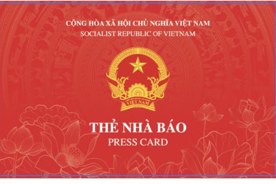 Bộ Văn hóa, Thể thao và Du lịch ban hành mẫu thẻ nhà báo 2026