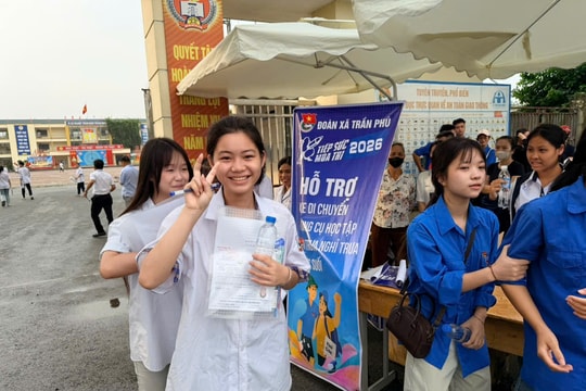 Thí sinh xã Trần Phú hoàn thành môn thi đầu tiên vào lớp 10 THPT công lập