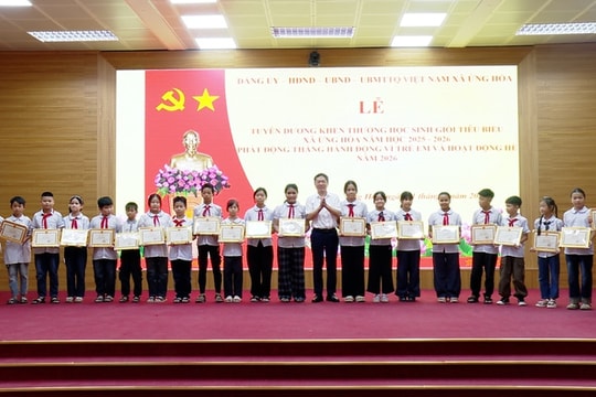Xã Ứng Hòa tuyên dương, khen thưởng 83 học sinh tiêu biểu