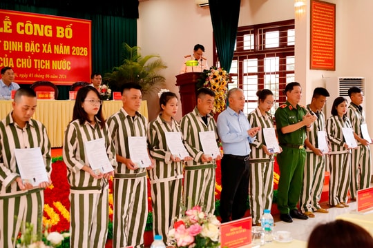 202 phạm nhân tại Trại giam Thanh Xuân được đặc xá