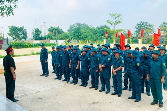 Xã Vật Lại nâng cao chất lượng lực lượng dân quân cơ động đáp ứng yêu cầu nhiệm vụ mới