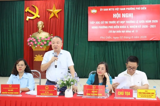 Phường Phú Diễn lắng nghe ý kiến cử tri trước kỳ họp HĐND giữa năm 2026