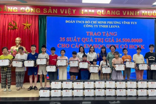 “Lớp học Chắp cánh ước mơ” lan tỏa yêu thương tới thiếu nhi phường Vĩnh Tuy