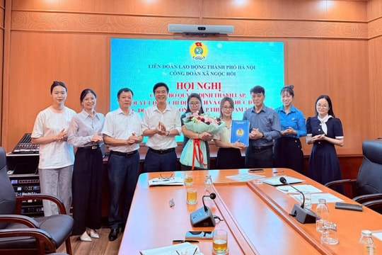 Xã Ngọc Hồi: Thêm một tổ chức Công đoàn cơ sở được thành lập trong doanh nghiệp