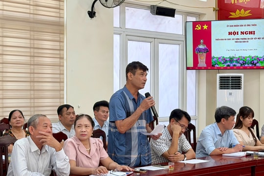 Ứng Thiên lấy ý kiến hoàn thiện phương án sắp xếp thôn