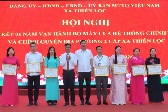 Chính quyền địa phương hai cấp vận hành hiệu quả tại xã Thiên Lộc