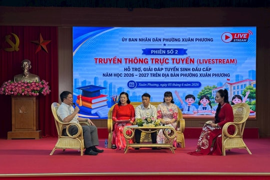 Phường Xuân Phương tổ chức thành công livestream hỗ trợ tuyển sinh đầu cấp năm học 2026 – 2027