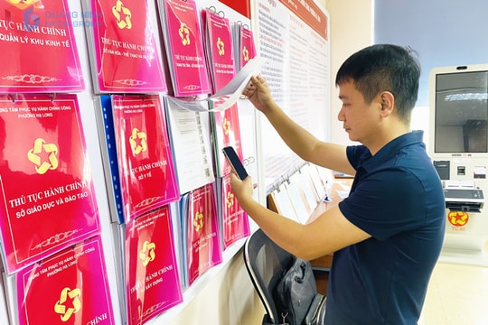 Công khai thủ tục hành chính đã được cắt giảm, đơn giản hóa