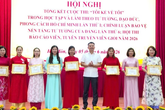 Xã Hát Môn tổng kết 3 cuộc thi, lan tỏa mạnh mẽ công tác xây dựng Đảng