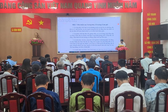 Xã Bình Minh tiếp tục hoàn thiện phương án sắp xếp 46 thôn, tổ dân phố