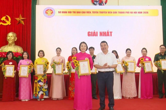 Thí sinh xã Thường Tín đoạt giải Nhất sơ khảo Hội thi Báo cáo viên, tuyên truyền viên giỏi cụm 7