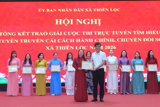 Hơn 10.600 lượt dự thi tìm hiểu cải cách hành chính, chuyển đổi số tại Thiên Lộc