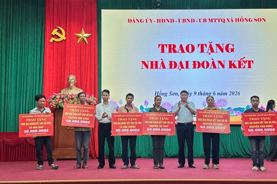 Xã Hồng Sơn sơ kết công tác Mặt trận 6 tháng đầu năm