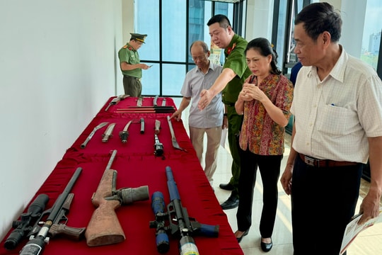 Phường Ô Chợ Dừa triển khai mô hình điểm thu hồi vũ khí, phòng chống tội phạm