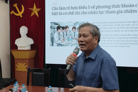 Góp ý cơ chế khoán chi cho khoa học, công nghệ và đổi mới sáng tạo: Cần trao thêm quyền tự chủ cho nhà khoa học