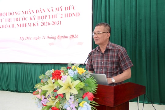 Đại biểu HĐND xã Mỹ Đức tiếp xúc cử tri trước kỳ họp thứ hai