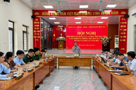 Hòa Xá hoàn thiện phương án phòng thủ dân sự sát thực tế địa phương