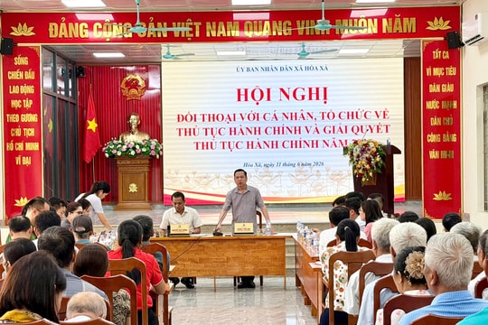 Xã Hòa Xá: Đối thoại với người dân, nâng cao chất lượng giải quyết thủ tục hành chính
