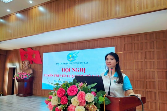 Xã Bất Bạt: Tuyên truyền Luật Thủ đô năm 2026 cho 150 cán bộ, hội viên phụ nữ