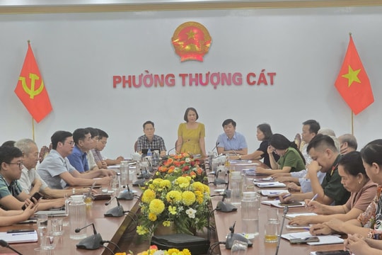 Lấy ý kiến nhân dân về sắp xếp tổ dân phố tại p hường Thượng Cát