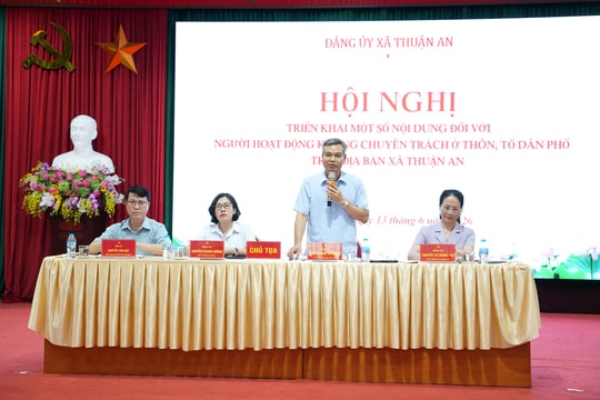 Xã Thuận An: Chuẩn bị nhân sự thôn, tổ dân phố sau sắp xếp